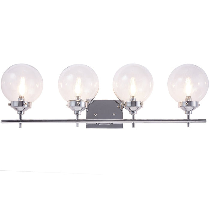 Vanity Art 10104CH Modern Globe 4 Light Vanity Light - Chrome