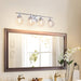 Vanity Art Elegant Bathroom Vanity 4 Lights Clear Glass Shade Reversible Indoor Globe Wall Light Chrome Bath Lights VA10104CH - HomeBeyond