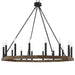 Vanity Art Farmhouse Vintage 16-Lights Wagon Wheel Chandelier Lights Ceiling Light Fixture For Living Room Dining Room - 10586DW-BK - HomeBeyond