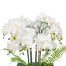 Vanity Art Faux Phalaenopsis Orchid Floral Arrangement in Ceramics Vase | 12 Stems 25.2" Artificial Real Touch Silk Orchids in Gold Ceramic Pot for Home Office Decoration, MLTAO-1070JS - HomeBeyond