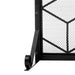 Vanity Art Iron Fireplace Screen | Heavy-Duty and Heat-Resistant Indoor Single Panel Geometric Pattern Iron Fireplace Screen with 29.33-inch Height, Black, MLT3022FP-BK - HomeBeyond
