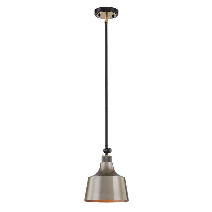Vanity Art Modern 1-Light Mini Pendant Lighting in Black /Satin Gold with Metal Shade Farmhouse Hanging Lamp Single Ceiling Light Fixture for Kitchen Island, Dining Room - HomeBeyond