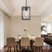Vanity Art Modern Elegant Tiffany 1 Light Glass Pendant Ceiling Light Fixtures For Kitchen Dining Room - 20001BK - HomeBeyond