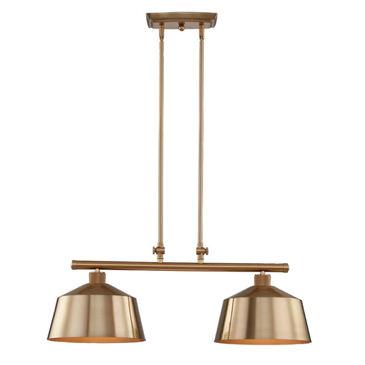 Vanity Art Modern Kitchen Island Bowl Pendant Lighting in Satin Gold with Same Color Metal Shade Farmhouse Hanging Lamp Linear Ceiling Light Fixture - HomeBeyond
