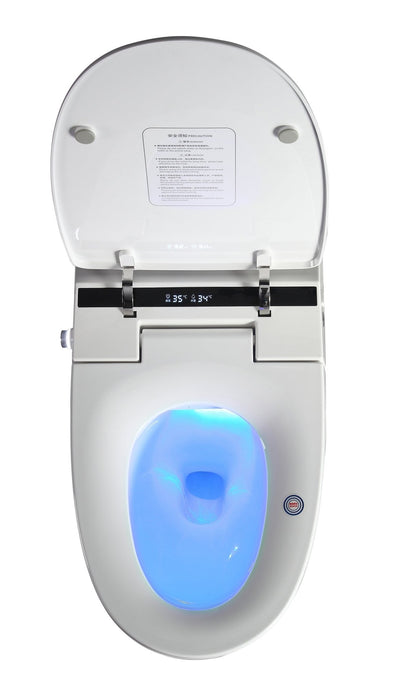 Vanity Art Smart Toilet with Elongated Heat Seat, Warm Water, Air Dry, Moving Cleanse - HomeBeyond