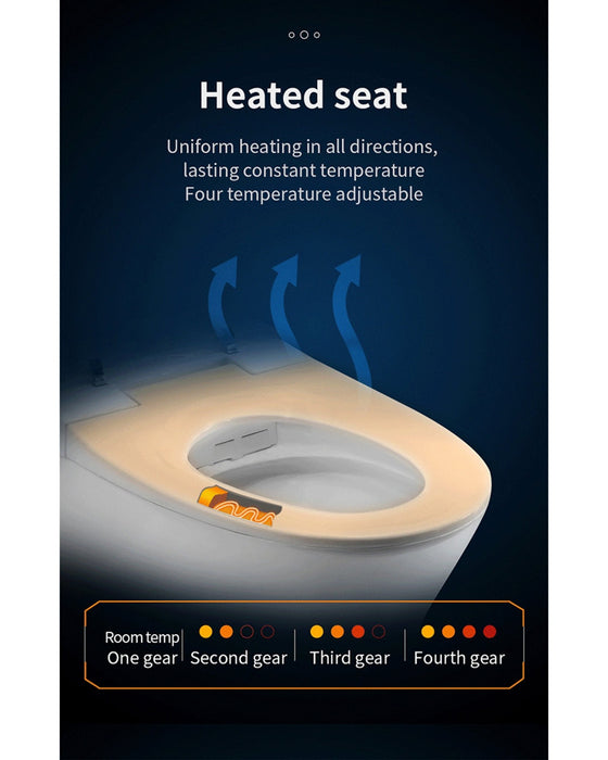 Vanity Art Smart Toilet with Elongated Heat Seat, Warm Water, Air Dry, Moving Cleanse - HomeBeyond