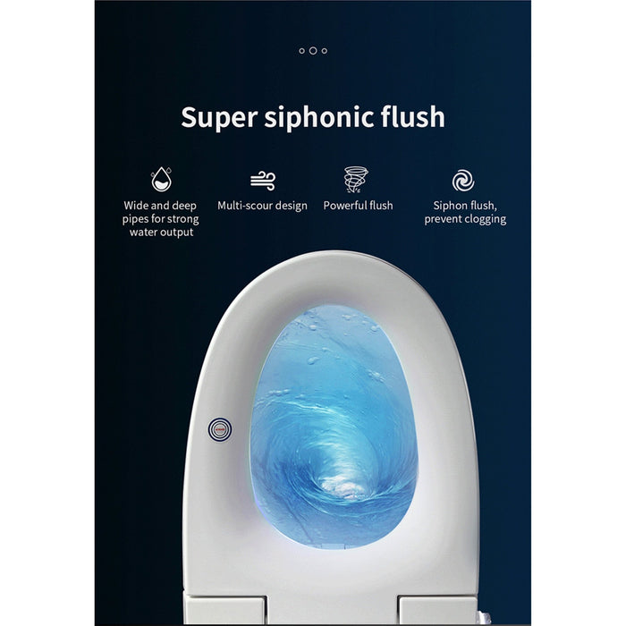 Vanity Art Smart Toilet with Elongated Slow Down Heated Seat - HomeBeyond