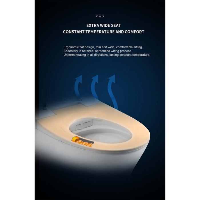 Vanity Art Smart Toilet with Elongated Slow Down Heated Seat - HomeBeyond