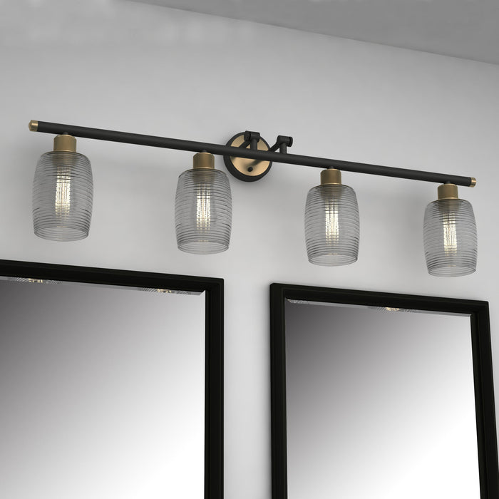 Vanity Art Wall Vanity Light Fixture Wall Sconce Lighting Antique Brass Modern Bathroom Lights with Clear Glass Shade Vintage Porch Wall Lamp for Mirror Kitchen Living Room - HomeBeyond