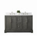 Vannes 54" Double Sink Bathroom Vanity in Silver Grey / White / Vintage Green - HomeBeyond