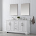 Vannes 60" Double Sink Bathroom Vanity in Silver Grey / White / Vintage Green - HomeBeyond