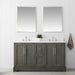 Vannes 60" Double Sink Bathroom Vanity in Silver Grey / White / Vintage Green - HomeBeyond