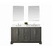 Vannes 60" Double Sink Bathroom Vanity in Silver Grey / White / Vintage Green - HomeBeyond