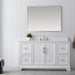 Vannes 60" Single Sink Bathroom Vanity in Silver Grey/ White / Vintage Green - HomeBeyond