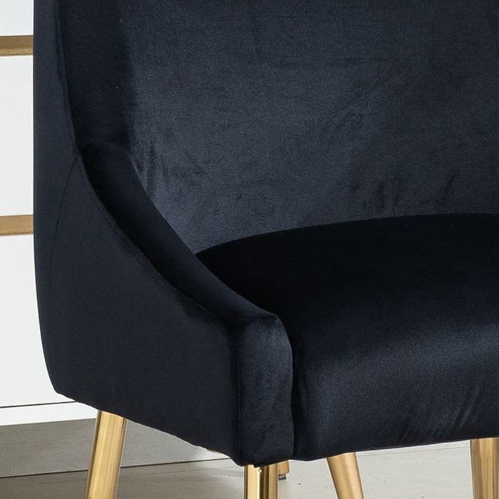 Velvet Upholstered Wing Back Parsons Chair - HomeBeyond