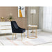 Velvet Upholstered Wing Back Parsons Chair - HomeBeyond
