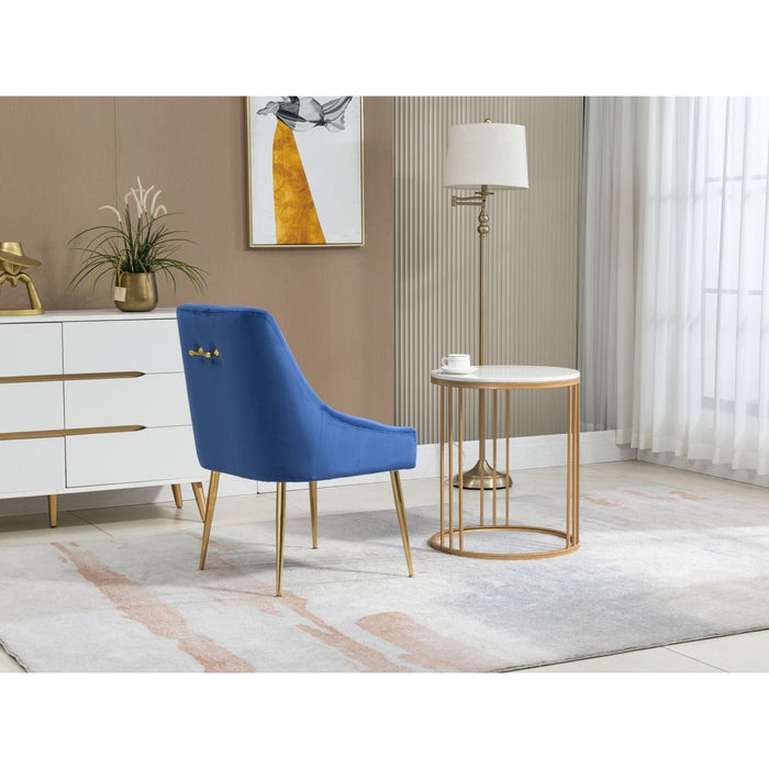 Velvet Upholstered Wing Back Parsons Chair - HomeBeyond