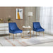 Velvet Upholstered Wing Back Parsons Chair - HomeBeyond