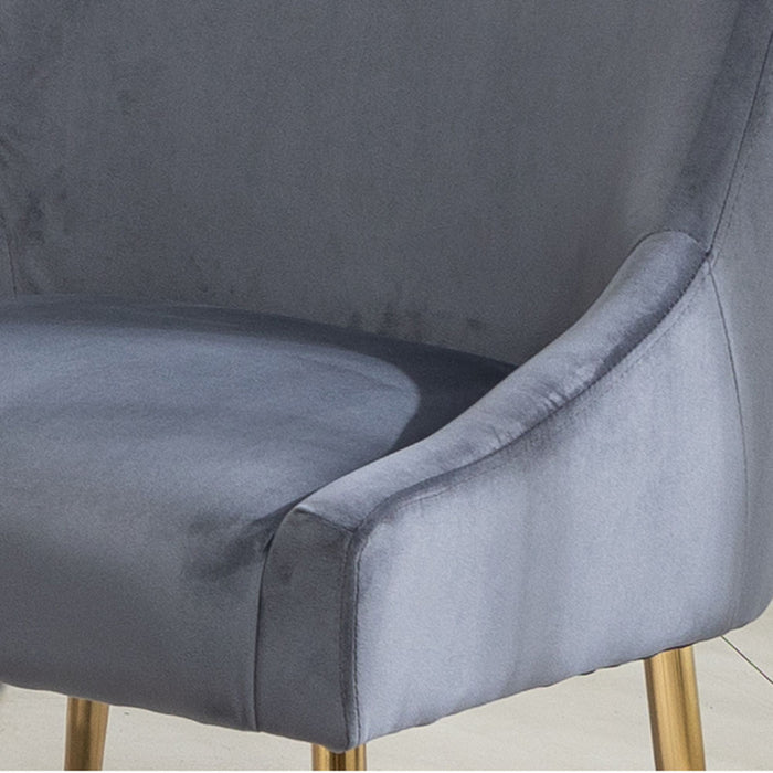 Velvet Upholstered Wing Back Parsons Chair - HomeBeyond