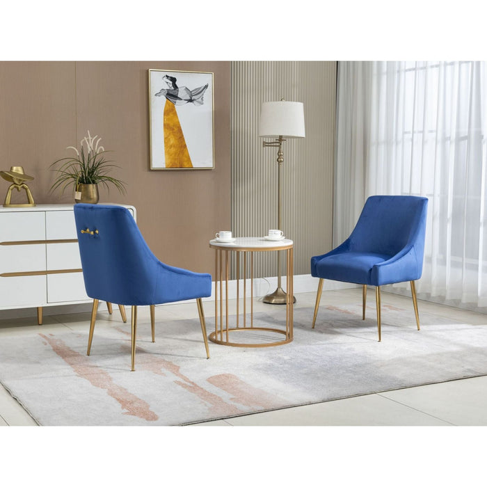 Velvet Upholstered Wing Back Parsons Chair - HomeBeyond