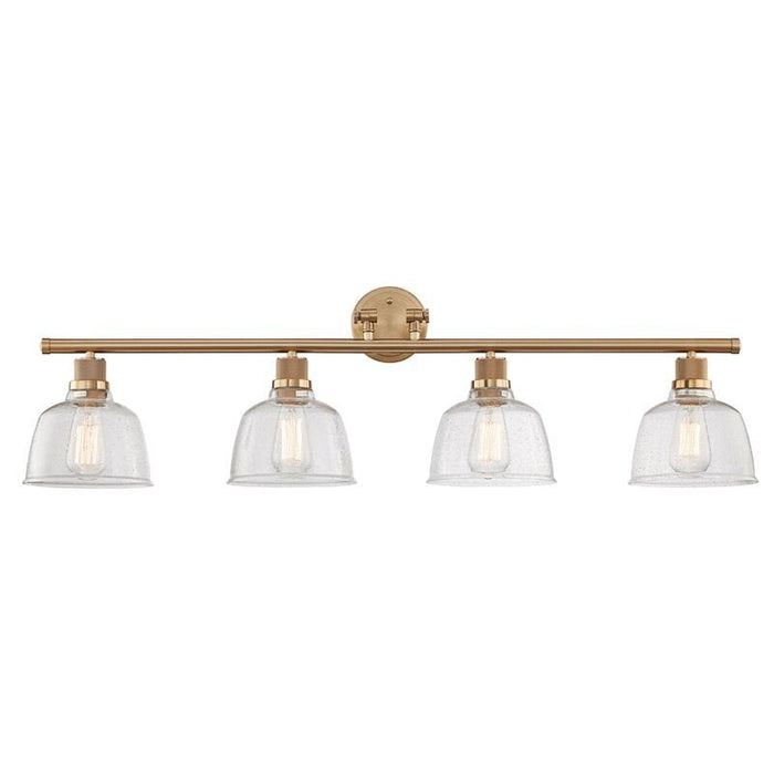 Wall Vanity Light Fixture Wall Sconce Lighting Stain Gold Modern Bathroom Lights with Clear Seedy Glass Vintage Porch Wall Lamp Bath Sconce for Mirror Living Room - HomeBeyond