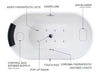 White Acrylic Freestanding Bathtub with Air Bubble System - HomeBeyond