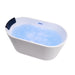 White Acrylic Freestanding Bathtub with Air Bubble System - HomeBeyond