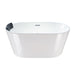 White Acrylic Freestanding Bathtub with Air Bubble System - HomeBeyond