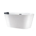 White Acrylic Freestanding Bathtub with Air Bubble System - HomeBeyond