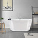White Acrylic Freestanding Bathtub with Air Bubble System - HomeBeyond