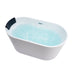 White Acrylic Freestanding Bathtub with Air Bubble System - HomeBeyond