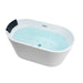 White Acrylic Freestanding Bathtub with Air Bubble System - HomeBeyond