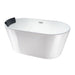 White Acrylic Freestanding Bathtub with Air Bubble System - HomeBeyond